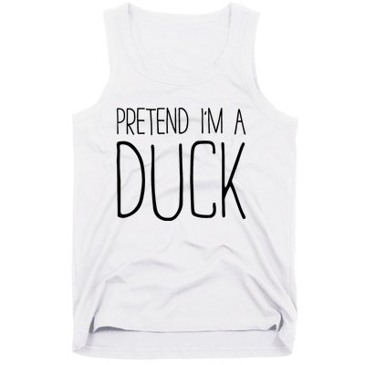 Pretend IM A Duck Adult Women Costume Tank Top