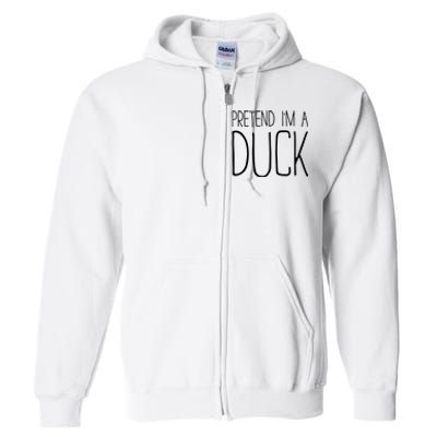 Pretend IM A Duck Adult Women Costume Full Zip Hoodie