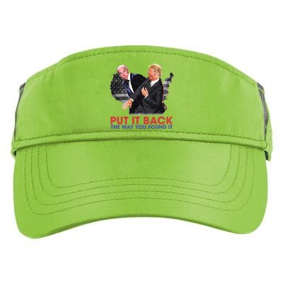 Put It Back The Way You Found It Funny Trump Slap Anti Biden Adult Drive Performance Visor