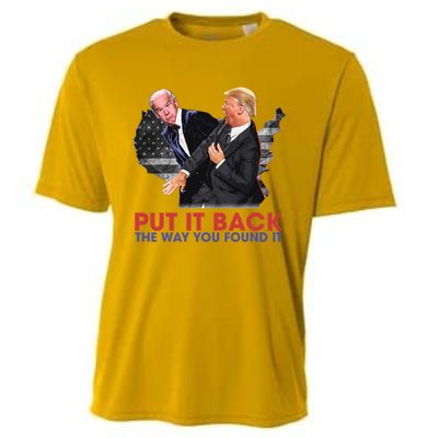 Put It Back The Way You Found It Funny Trump Slap Anti Biden Cooling Performance Crew T-Shirt