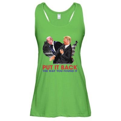 Put It Back The Way You Found It Funny Trump Slap Anti Biden Ladies Essential Flowy Tank