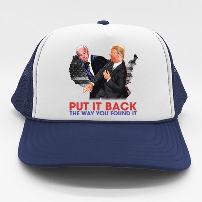 Put It Back The Way You Found It Funny Trump Slap Anti Biden Trucker Hat