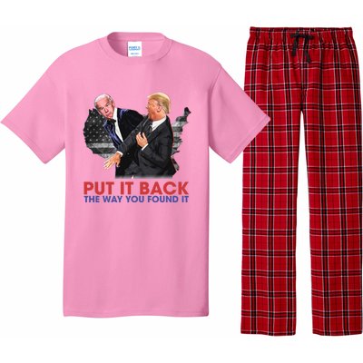 Put It Back The Way You Found It Funny Trump Slap Anti Biden Pajama Set