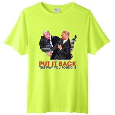 Put It Back The Way You Found It Funny Trump Slap Anti Biden Tall Fusion ChromaSoft Performance T-Shirt