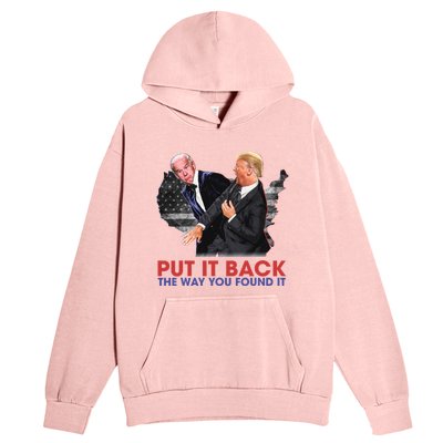 Put It Back The Way You Found It Funny Trump Slap Anti Biden Urban Pullover Hoodie