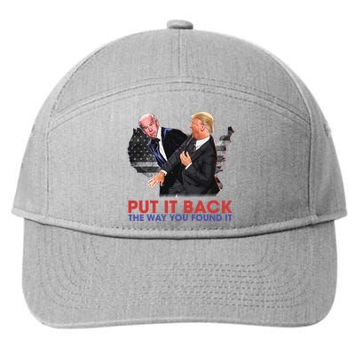 Put It Back The Way You Found It Funny Trump Slap Anti Biden 7-Panel Snapback Hat