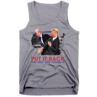 Put It Back The Way You Found It Funny Trump Slap Anti Biden Tank Top