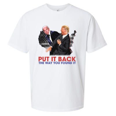 Put It Back The Way You Found It Funny Trump Slap Anti Biden Sueded Cloud Jersey T-Shirt