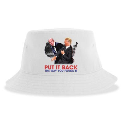 Put It Back The Way You Found It Funny Trump Slap Anti Biden Sustainable Bucket Hat