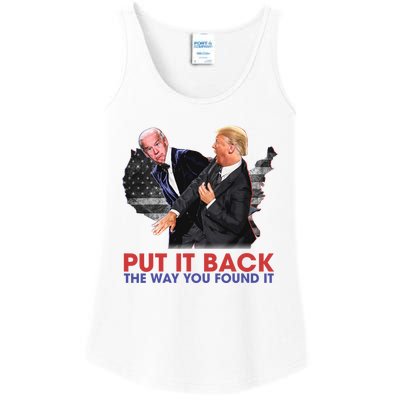 Put It Back The Way You Found It Funny Trump Slap Anti Biden Ladies Essential Tank