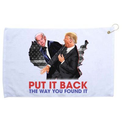 Put It Back The Way You Found It Funny Trump Slap Anti Biden Grommeted Golf Towel