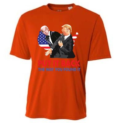 Put It Back The Way You Found It Trump Slap Biden Cooling Performance Crew T-Shirt