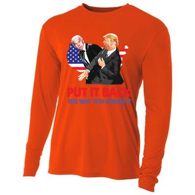 Put It Back The Way You Found It Trump Slap Biden Cooling Performance Long Sleeve Crew