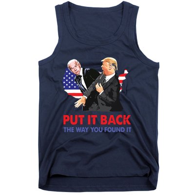 Put It Back The Way You Found It Trump Slap Biden Tank Top