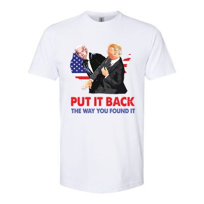 Put It Back The Way You Found It Trump Slap Biden Softstyle CVC T-Shirt