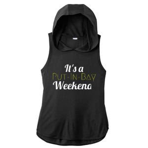 Put In Bay Ohio Family Vacation Weekend Ladies PosiCharge Tri-Blend Wicking Draft Hoodie Tank