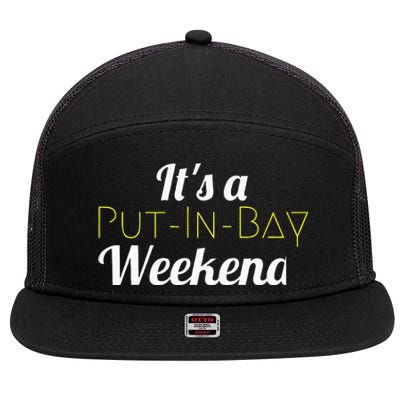 Put In Bay Ohio Family Vacation Weekend 7 Panel Mesh Trucker Snapback Hat