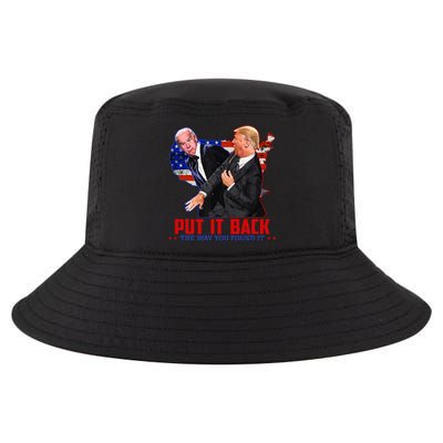 Put It Back The Way You Found It Funny Trump Slap Anti Biden Cool Comfort Performance Bucket Hat