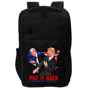 Put It Back The Way You Found It Funny Trump Slap Anti Biden Impact Tech Backpack