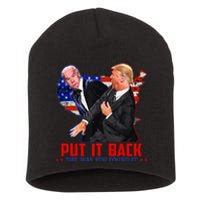 Put It Back The Way You Found It Funny Trump Slap Anti Biden Short Acrylic Beanie