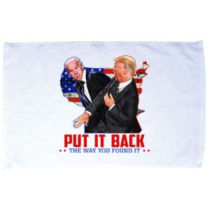 Put It Back The Way You Found It Funny Trump Slap Anti Biden Microfiber Hand Towel