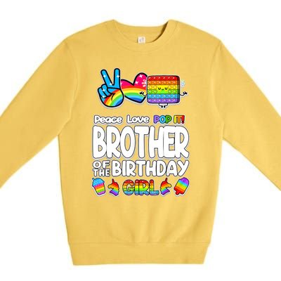 Pop It Brother Of The Birthday Toy Family Matching Premium Crewneck Sweatshirt