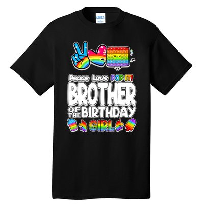 Pop It Brother Of The Birthday Toy Family Matching Tall T-Shirt