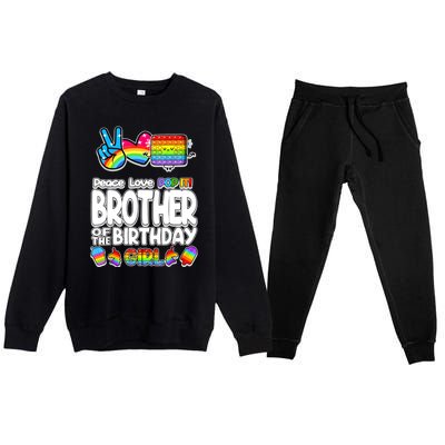 Pop It Brother Of The Birthday Toy Family Matching Premium Crewneck Sweatsuit Set