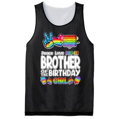 Pop It Brother Of The Birthday Toy Family Matching Mesh Reversible Basketball Jersey Tank