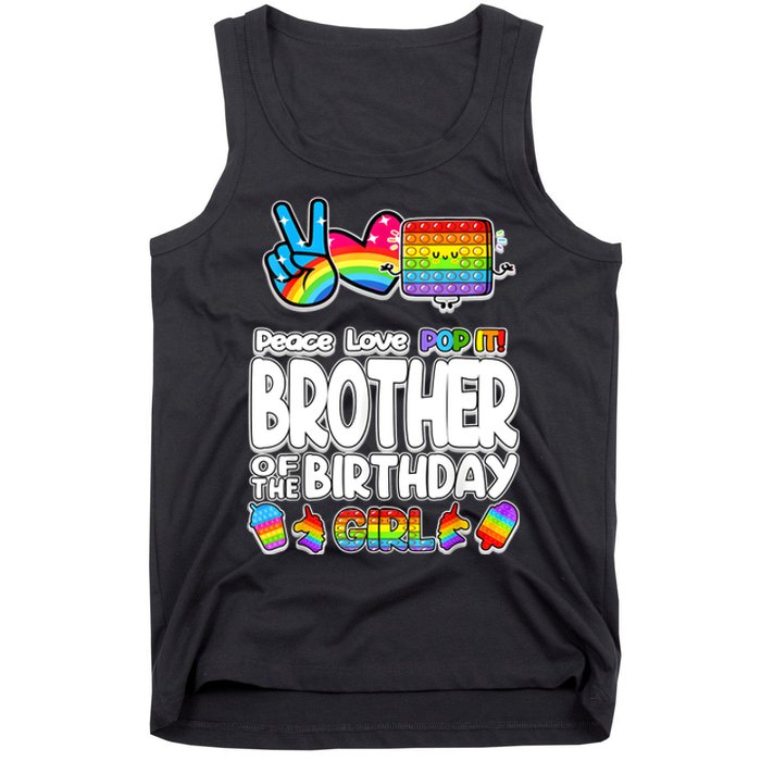 Pop It Brother Of The Birthday Toy Family Matching Tank Top