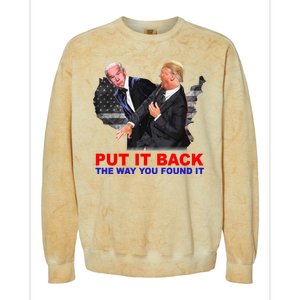 Put It Back The Way You Found It Donald Trump Anti Biden Colorblast Crewneck Sweatshirt