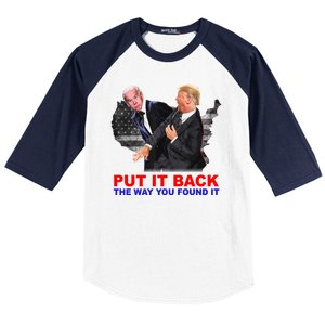 Put It Back The Way You Found It Donald Trump Anti Biden Baseball Sleeve Shirt