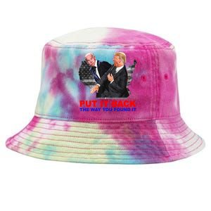 Put It Back The Way You Found It Donald Trump Anti Biden Tie-Dyed Bucket Hat