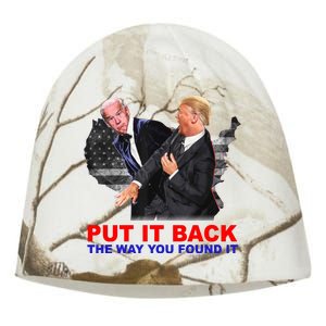 Put It Back The Way You Found It Donald Trump Anti Biden Kati - Camo Knit Beanie