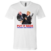 Put It Back The Way You Found It Donald Trump Anti Biden V-Neck T-Shirt