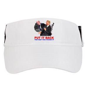 Put It Back The Way You Found It Donald Trump Anti Biden Adult Drive Performance Visor