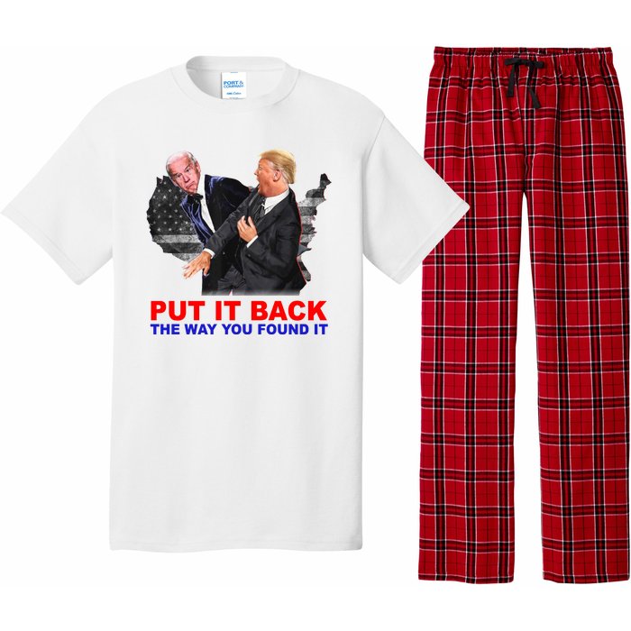 Put It Back The Way You Found It Donald Trump Anti Biden Pajama Set