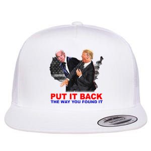 Put It Back The Way You Found It Donald Trump Anti Biden Flat Bill Trucker Hat