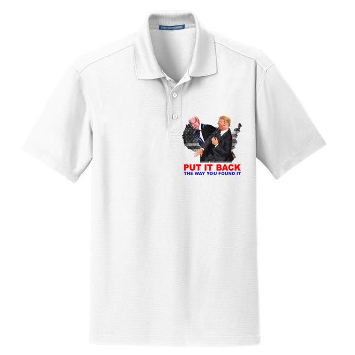 Put It Back The Way You Found It Donald Trump Anti Biden Dry Zone Grid Polo