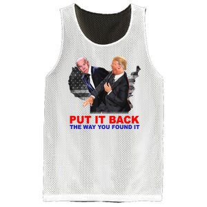 Put It Back The Way You Found It Donald Trump Anti Biden Mesh Reversible Basketball Jersey Tank