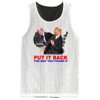 Put It Back The Way You Found It Donald Trump Anti Biden Mesh Reversible Basketball Jersey Tank