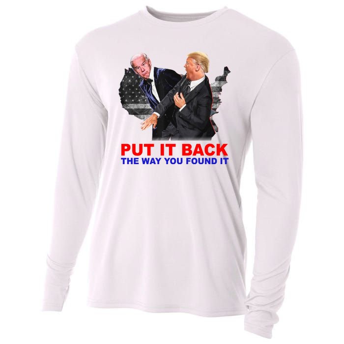 Put It Back The Way You Found It Donald Trump Anti Biden Cooling Performance Long Sleeve Crew