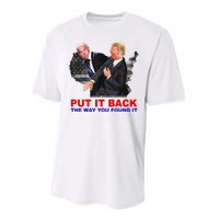 Put It Back The Way You Found It Donald Trump Anti Biden Performance Sprint T-Shirt