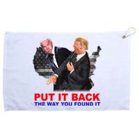 Put It Back The Way You Found It Donald Trump Anti Biden Grommeted Golf Towel