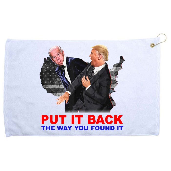 Put It Back The Way You Found It Donald Trump Anti Biden Grommeted Golf Towel