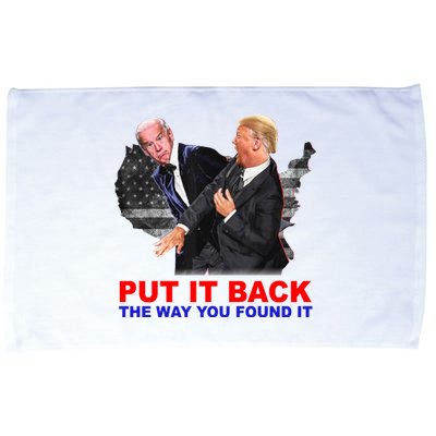 Put It Back The Way You Found It Donald Trump Anti Biden Microfiber Hand Towel