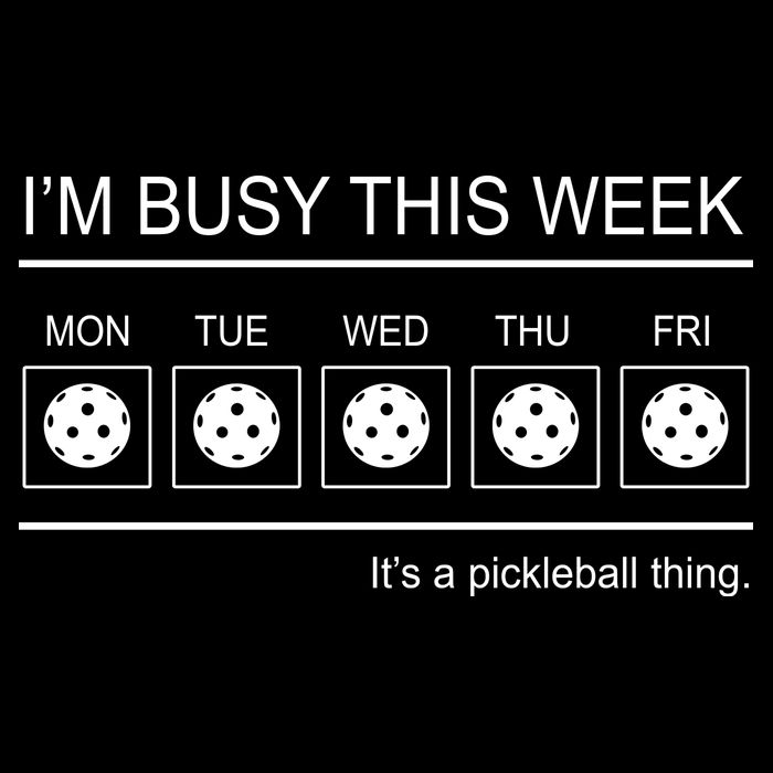 Pickleball I'm Busy This Week Pom Pom 12in Knit Beanie