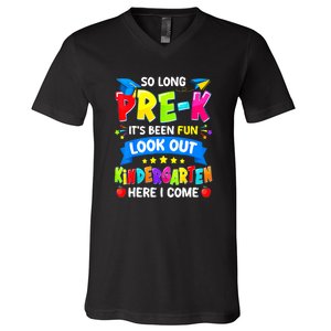 Prek Its Been Fun Look Out Kindergarten Here I Come Preschool Graduation Gift V-Neck T-Shirt