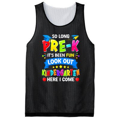 Prek Its Been Fun Look Out Kindergarten Here I Come Preschool Graduation Gift Mesh Reversible Basketball Jersey Tank