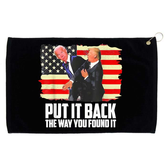 Put It Back The Way You Found It Funny Trump Slap Biden Grommeted Golf Towel